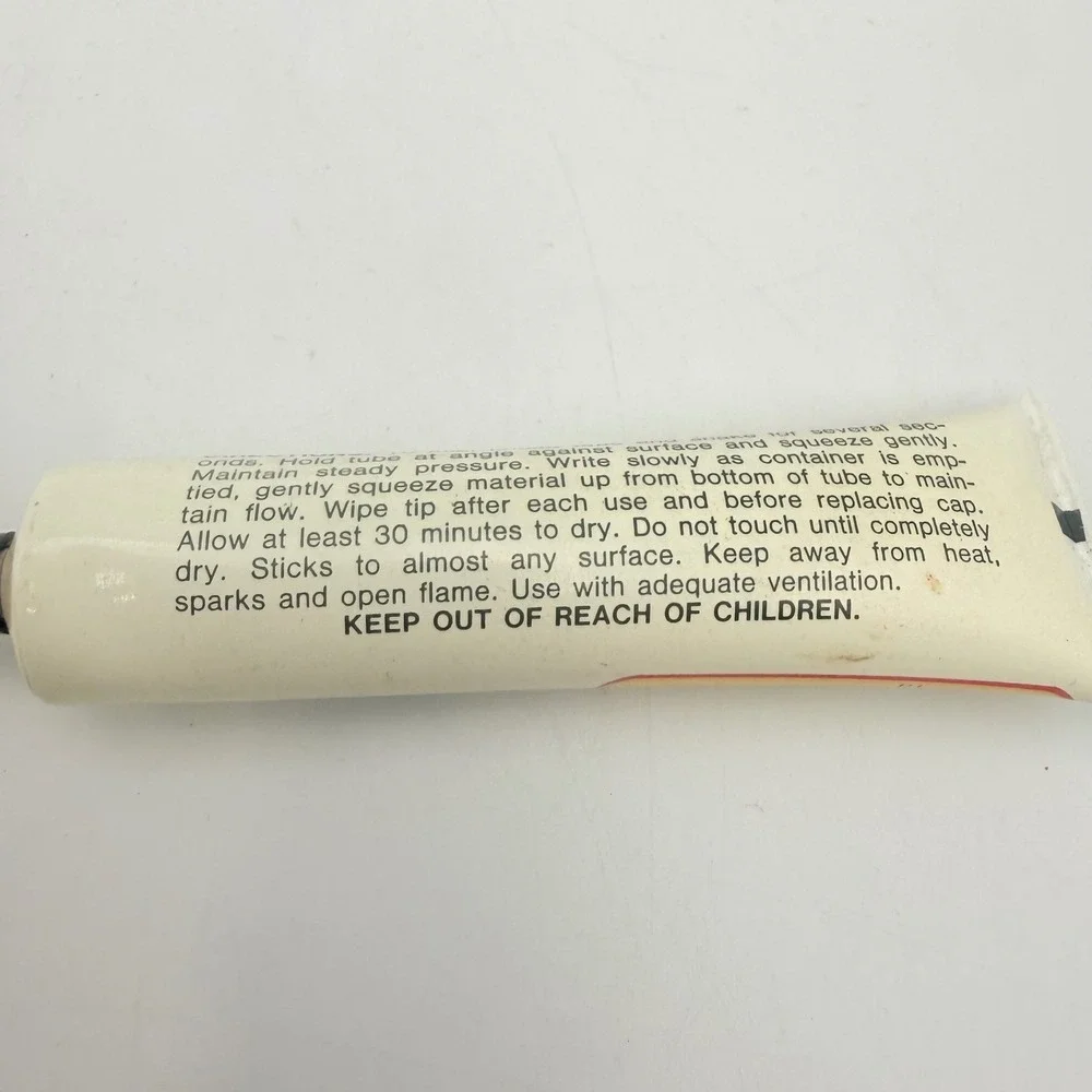 Vintage Holly Trim Gold Glitter Writing Pen No 310 Craft Glue Squeeze Tube 25g